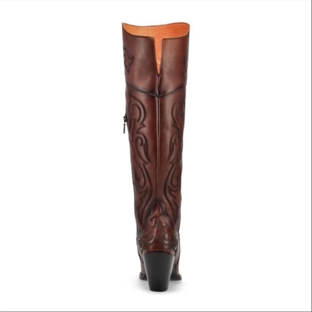 Dan Post Women’s Seductress Western Leather Thigh-High Boots - Snip Toe